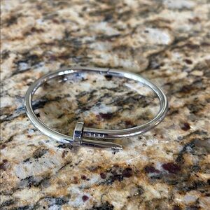 Silver Nail Cuff Bracelet